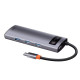 Хъб 5-в-1 BASEUS Metal Gleam от Type-C към 3xUSB3.0, USB-C (PD) 100W, HDMI (CAHUB-CX0G)