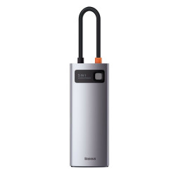 Хъб 5-в-1 BASEUS Metal Gleam от Type-C към 3xUSB3.0, USB-C (PD) 100W, HDMI (CAHUB-CX0G)