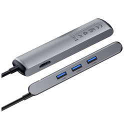 ХЪБ 6в1 BASEUS от Type-C към 3xUSB3.0 + HDMI 4K + USB-C(PD) 87W + RJ45 (CAHUB-J0G) ХЪБ 6в1 BASEUS от Type-C към 3xUSB3.0 + HDMI 4K + USB-C(PD) 87W + RJ45 (CAHUB-J0G)