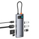 Хъб 7-в-1 BASEUS Metal Gleam от Type-C към 3xUSB3.0, USB-C(PD) 100W, HDMI 4K/60Hz, TF/Micro SD (B00030708811-01)