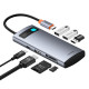 Хъб 7-в-1 BASEUS Metal Gleam от Type-C към 3xUSB3.0, USB-C(PD) 100W, HDMI 4K/60Hz, TF/Micro SD (B00030708811-01)