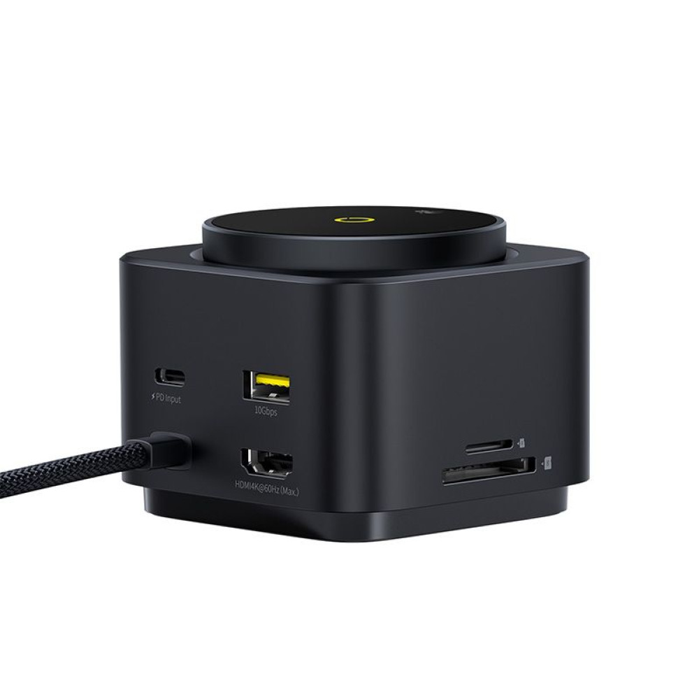 Холдер BASEUS + 7-в-1 HUB Wireless Magnetic, MagPro S, за бюро (B00072900121-00)