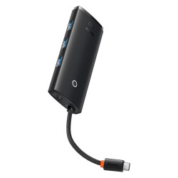 Хъб 5-в-1 BASEUS Lite S. от Type-C към 3xUSB3.0, USB-C (PD) 100W, HDMI, Lite S.  - (WKQX040001)