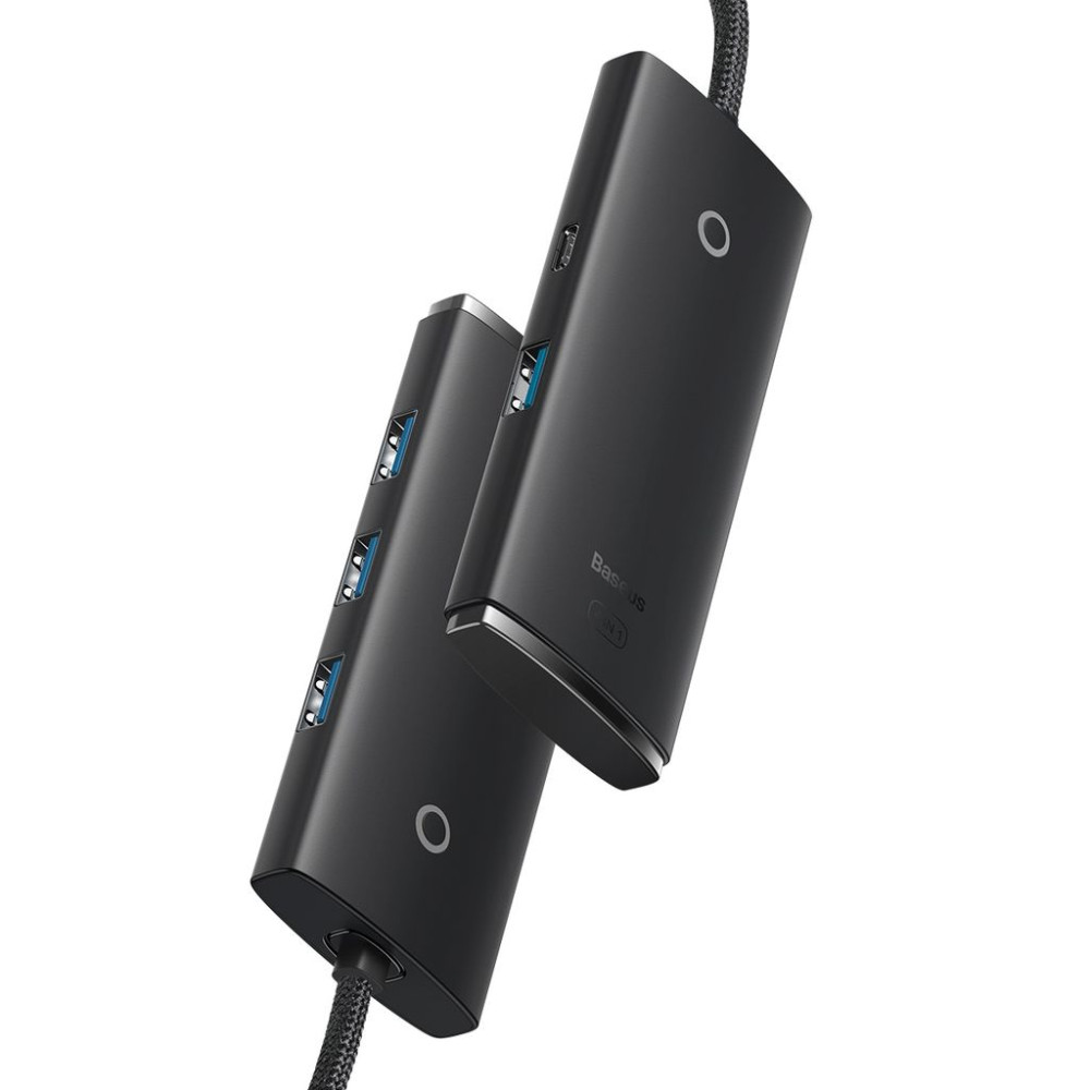 Хъб 4в1 BASEUS Lite S. от USB-A към 4xUSB 3.0, 1м.- (WKQX030101)