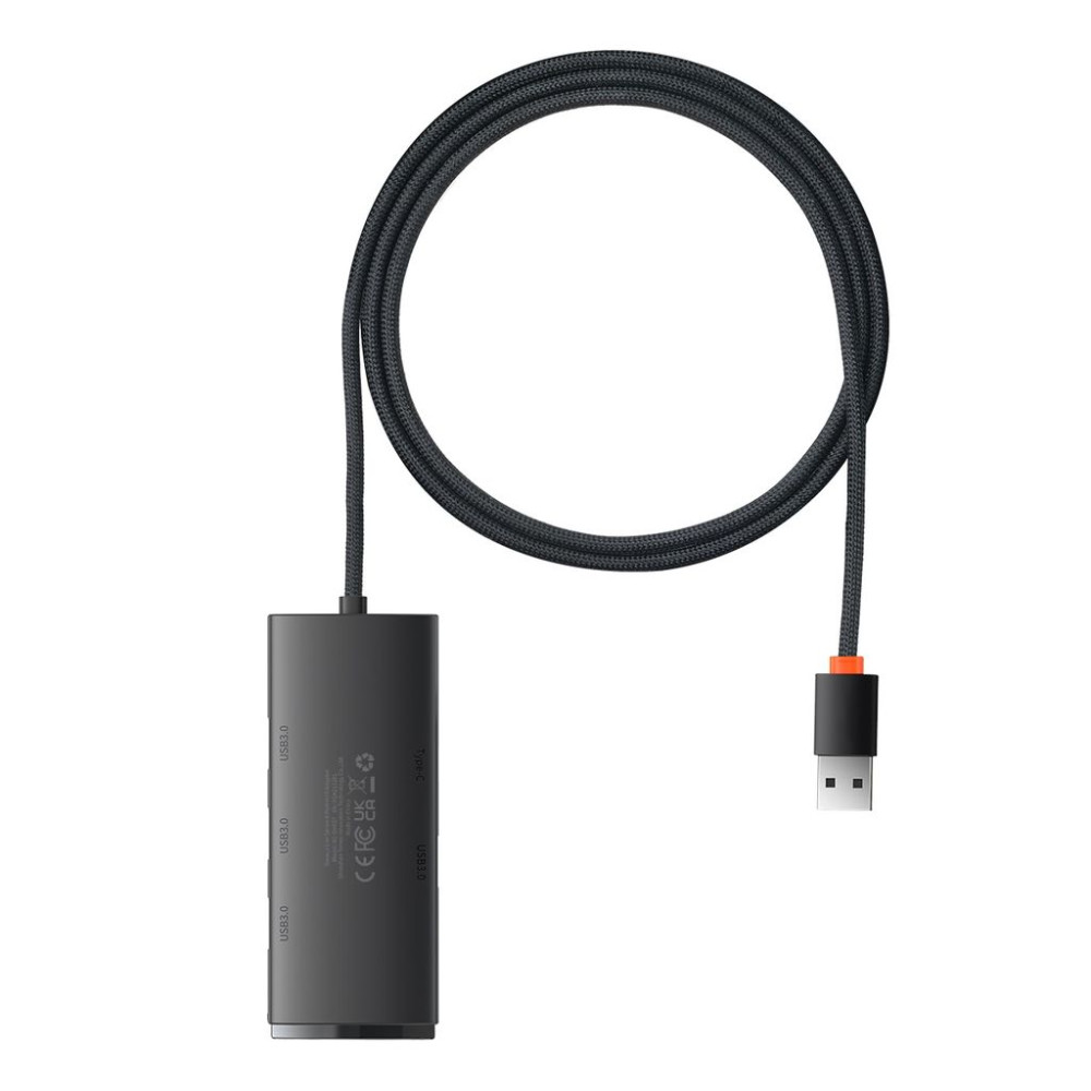 Хъб 4в1 BASEUS Lite S. от USB-A към 4xUSB 3.0, 1м.- (WKQX030101)