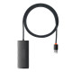 Хъб 4в1 BASEUS Lite S. от USB-A към 4xUSB 3.0, 1м.- (WKQX030101)