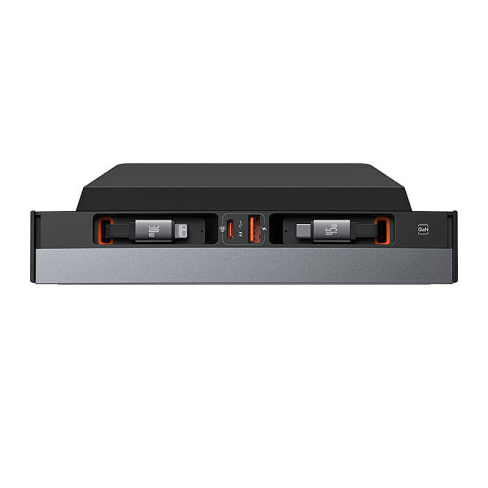 Хъб за вграждане за автомобили TESLA T-Space BASEUS (B00051300111-01) 45W - 2xUSB-A, 2xUSB-C + кабел Type-C (Lightning) Хъб за вграждане за автомобили TESLA T-Space BASEUS (B00051300111-01) 45W - 2xUSB-A, 2xUSB-C + кабел Type-C (Lightning)