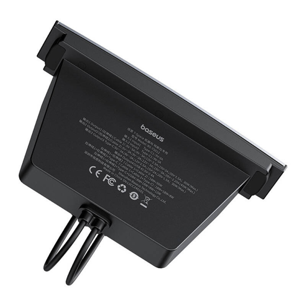 Хъб за вграждане за автомобили TESLA T-Space BASEUS (B00051300111-01) 45W - 2xUSB-A, 2xUSB-C + кабел Type-C (Lightning) Хъб за вграждане за автомобили TESLA T-Space BASEUS (B00051300111-01) 45W - 2xUSB-A, 2xUSB-C + кабел Type-C (Lightning)