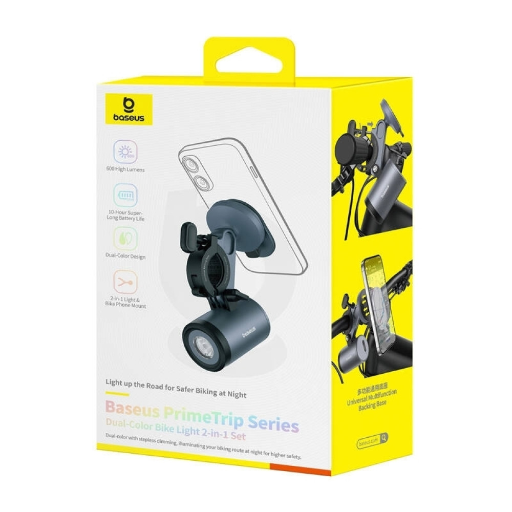 Холдер за велосипед BASEUS + LED светлина, PrimeTrip Bicycle 2-в-1 (C40569001121-00) Холдер за велосипед BASEUS + LED светлина, PrimeTrip Bicycle 2-в-1 (C40569001121-00)