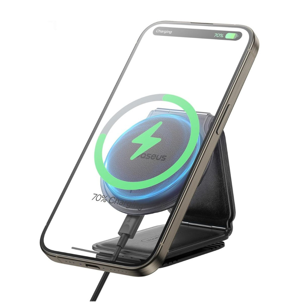 Холдер BASEUS + безжично зарядно 15W, PrimeTrip C02 Prime Qi2 Mega (C40169003111-00)
