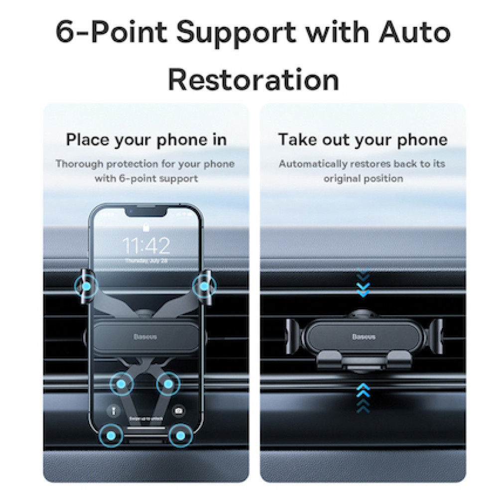 Холдер BASEUS - Stable Gravitational Car Mount Lite - (SUWX010001)