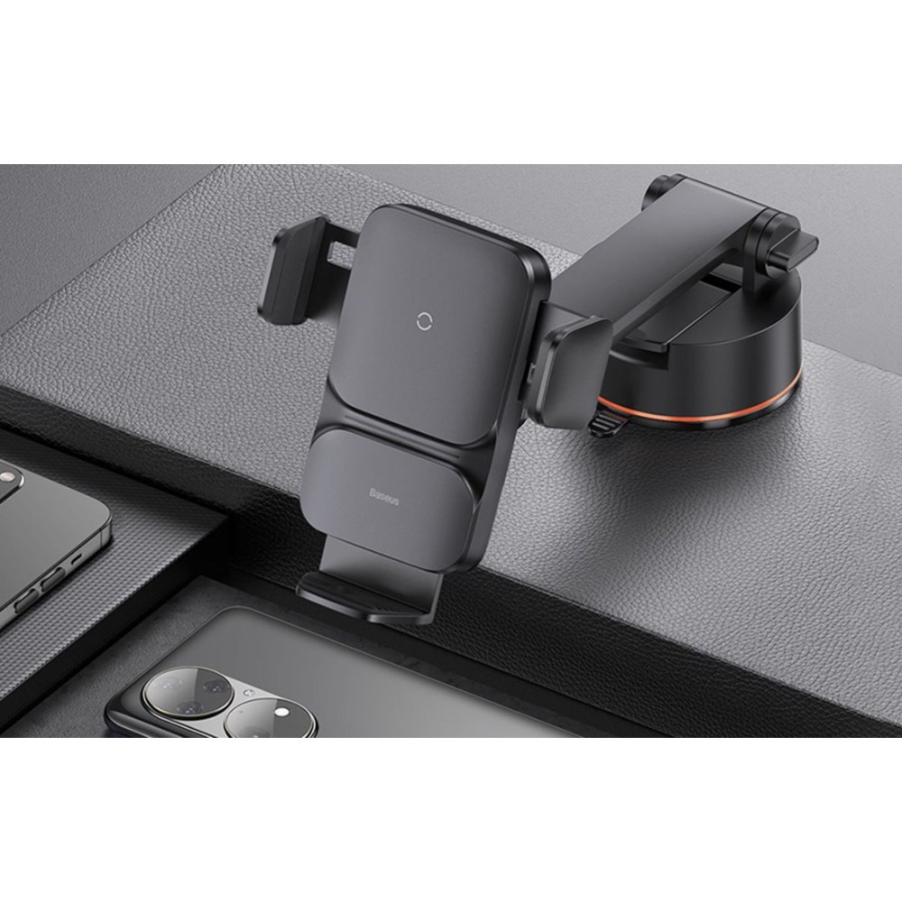 Холдер BASEUS + Wireless 15W, Wisdom (CGZX000101)
