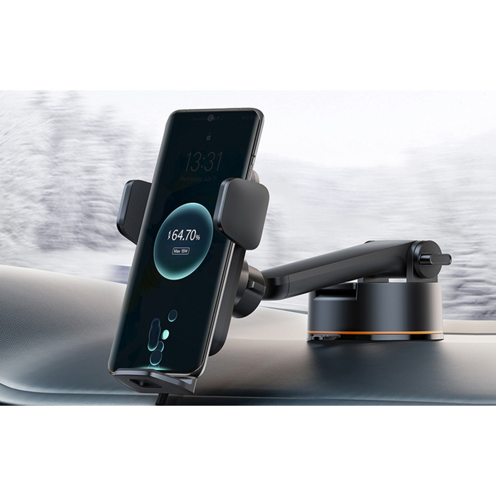 Холдер BASEUS + Wireless 15W, Wisdom (CGZX000101)