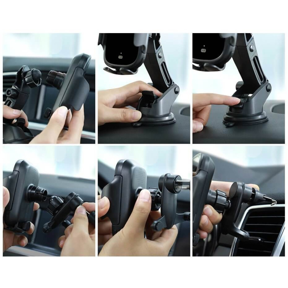 Холдер BASEUS + Wireless 15W, Light Electric (WXHW03-01)