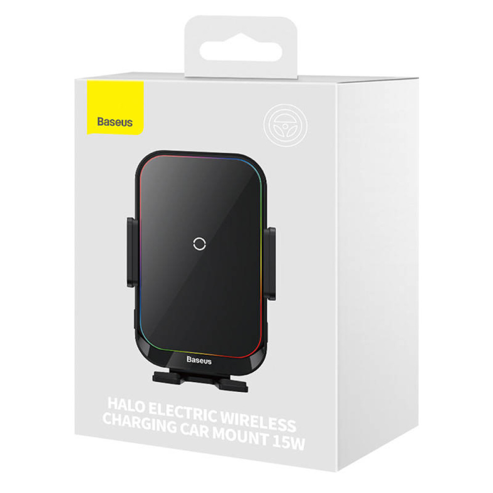 Холдер BASEUS + Wireless 15W, Halo Electric (SUDD000001)