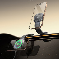  Холдер BASEUS + безжично зарядно 15W, PrimeTrip C03 Pro Stick-on (C0013A01)