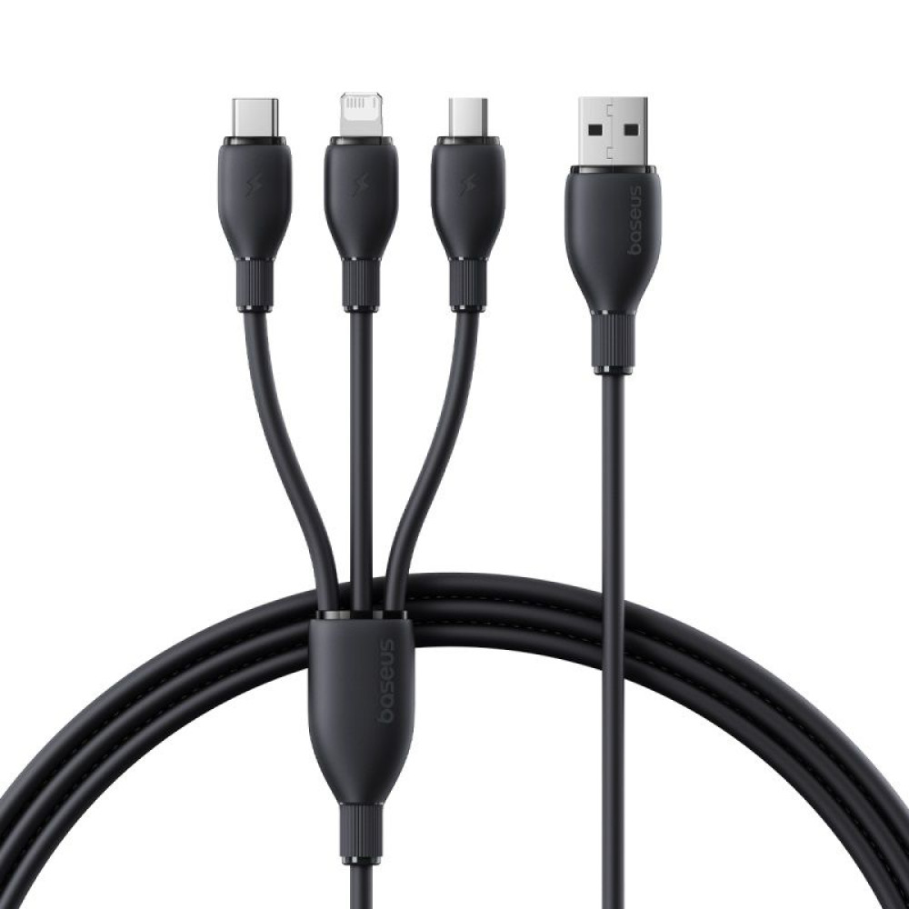  Кабел 3-в-1 BASEUS Ultra-fast , USB-A към Type-C, Lightning и Micro USB, (P10376303121-00) 1.3 метра