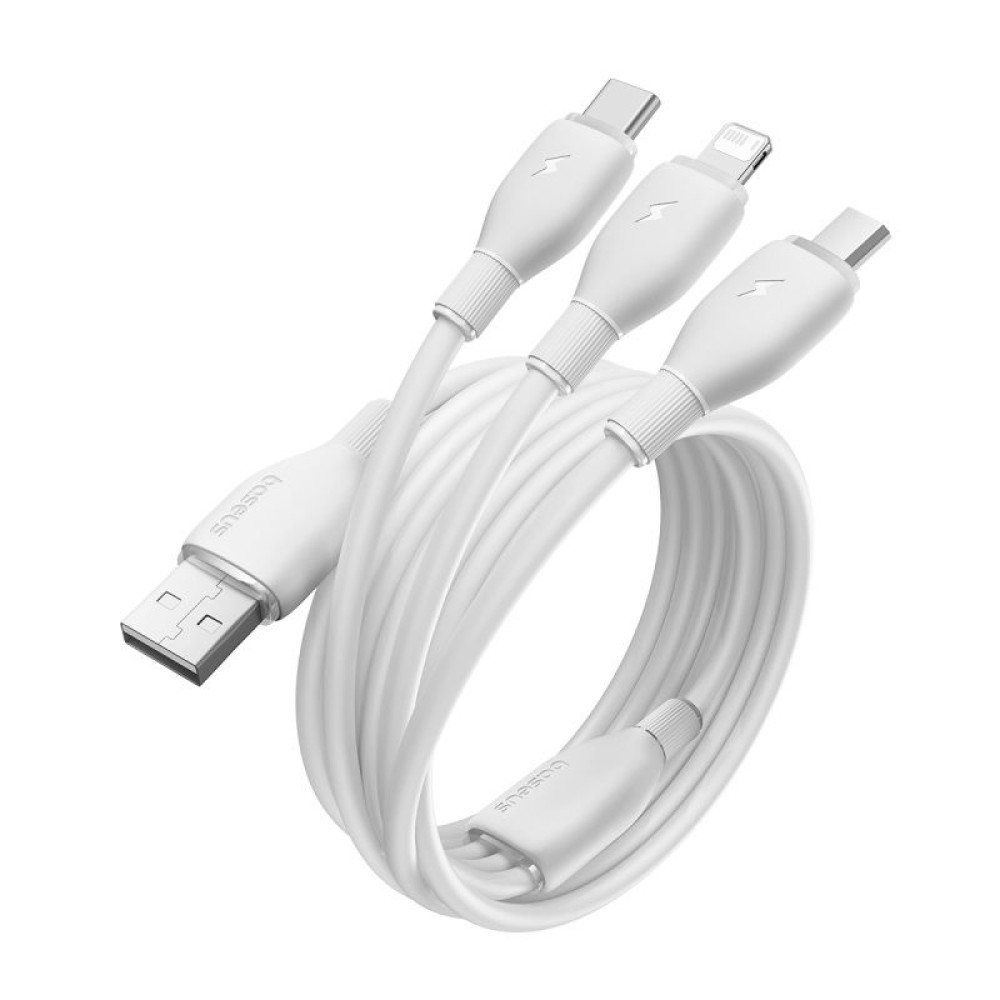 Кабел 3-в-1 BASEUS Ultra-fast , USB-A към Type-C, Lightning и Micro USB, (P10376303211-00) 1.3 метра