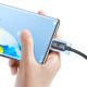 Кабел BASEUS 100W, USB-A - Type-C, Crystal Shine, черен (CAJY000401), 1.2 метра