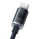 Кабел BASEUS 100W, USB-A - Type-C, Crystal Shine, черен (CAJY000401), 1.2 метра