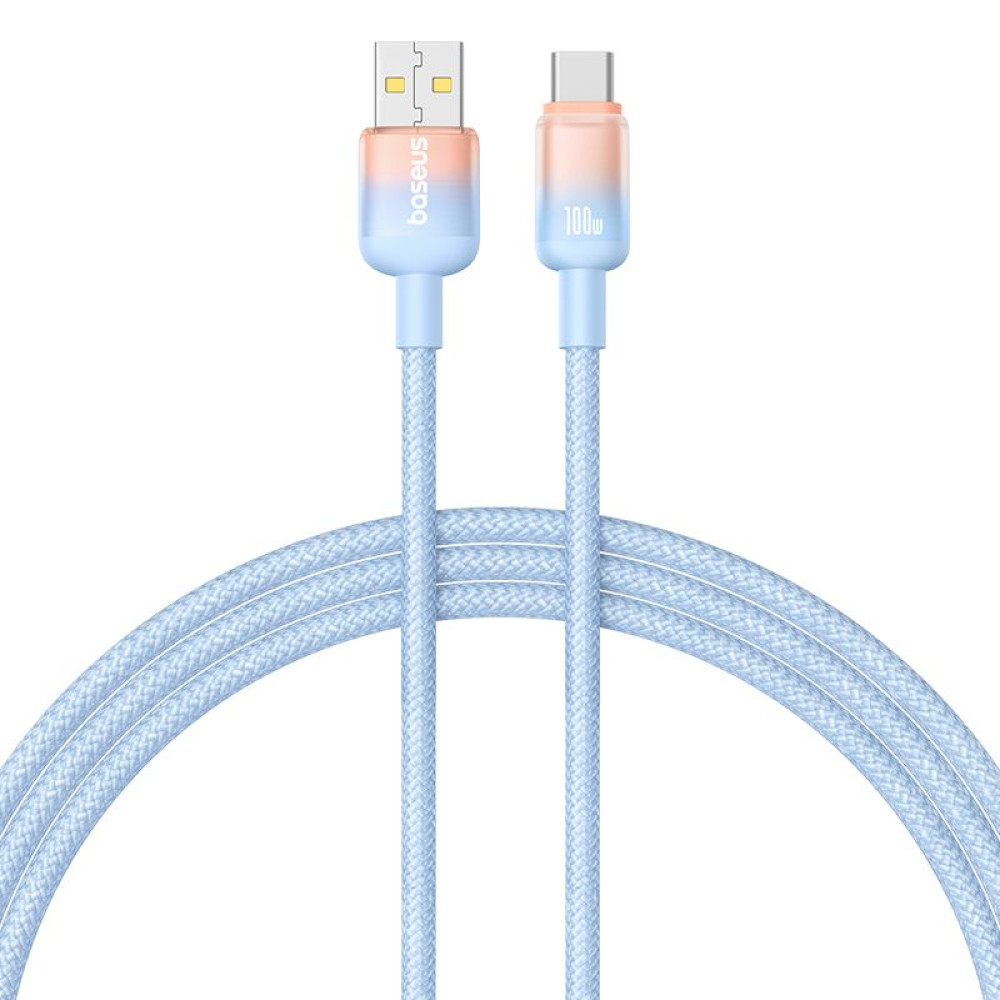  Кабел BASEUS 100W, USB-A - Type-C, Discolor Series, 1 метър (P10374903311-00)
