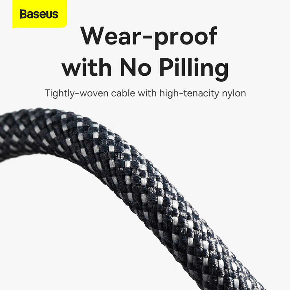 Кабел BASEUS 60W, USB-А - Type-C, 2м, 100W, Dynamic (CALD000716)