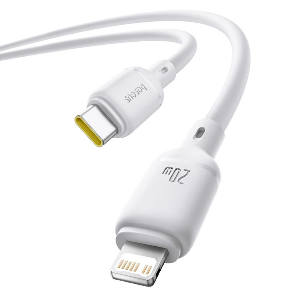  Кабел BASEUS 20W, USB-C - Lightning, Silky Series (P10377700213-00), 1 метър