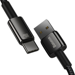  Кабел BASEUS 100W, USB-A - Type-C, Tungsten Gold (CAWJ000101), 2 метра