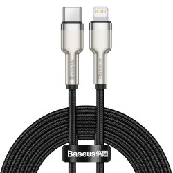 Кабел BASEUS 20W, Type-C - Lightning, Cafule (CATLJK-B01), 2 метра Кабел BASEUS 20W, Type-C - Lightning, Cafule (CATLJK-B01), 2 метра