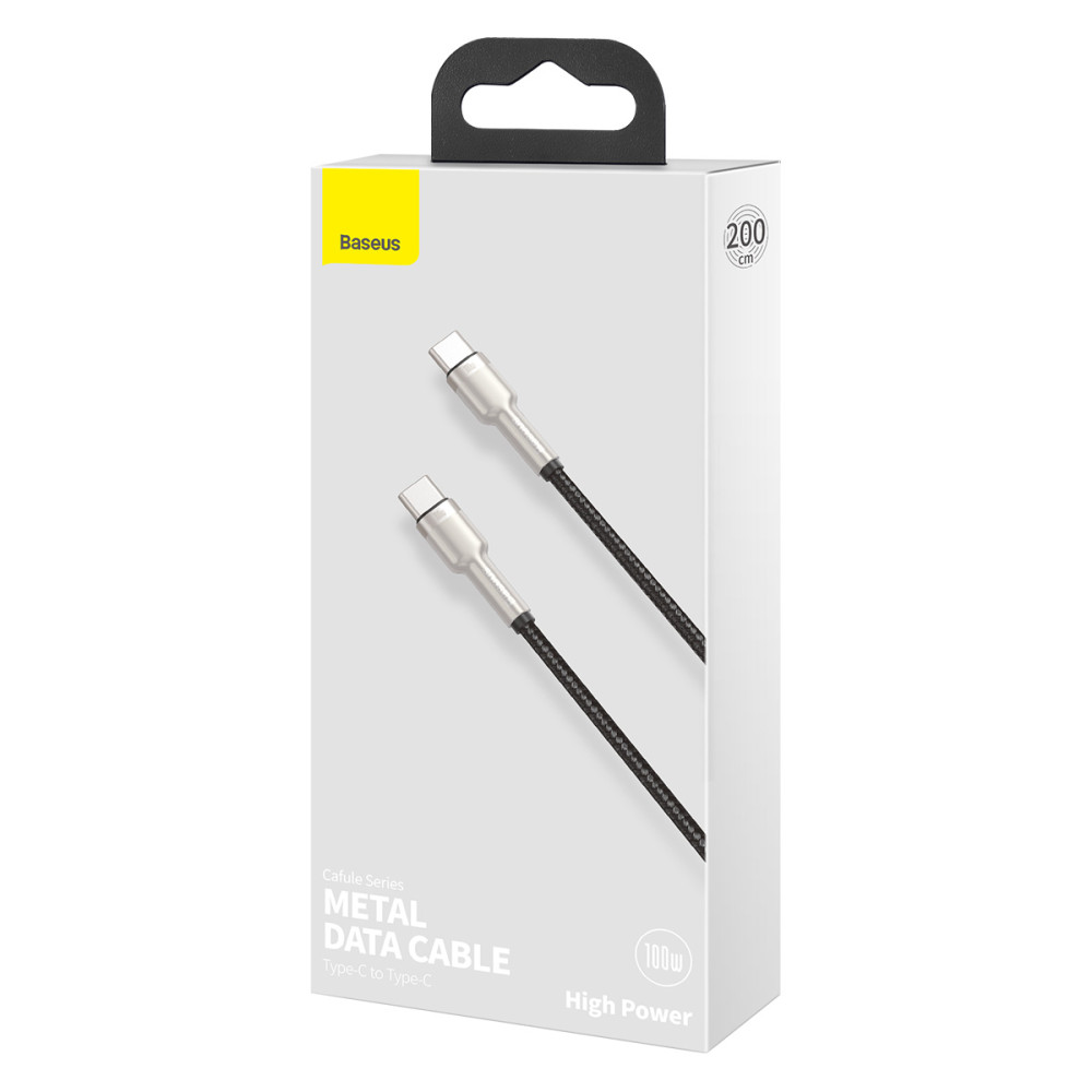  Кабел BASEUS 100W, Type-C - Type-C, Cafule 5А (CATJK-D01), 2 метра