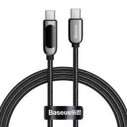 Кабел BASEUS 100W, Type-C - Type-C, Display Fast Charging - (CATSK-B01), 1 метър Кабел BASEUS 100W, Type-C - Type-C, Display Fast Charging - (CATSK-B01), 1 метър