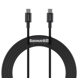 Кабел BASEUS 100W, Type-C - Type-C, Superior (CATYS-B01), 1 метър Кабел BASEUS 100W, Type-C - Type-C, Superior (CATYS-B01), 1 метър