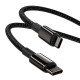Кабел BASEUS 100W, Type-C - Type-C, Tungsten Gold - (CATWJ-01), 1 метър