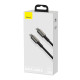 Кабел BASEUS 100W, Type-C - Type-C, Tungsten Gold - (CATWJ-01), 1 метър