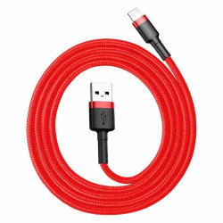 Кабел BASEUS USB-A - Lightning, 2.4A, Cafule (CALKLF-A09), 0.5 метра Кабел BASEUS USB-A - Lightning, 2.4A, Cafule (CALKLF-A09), 0.5 метра