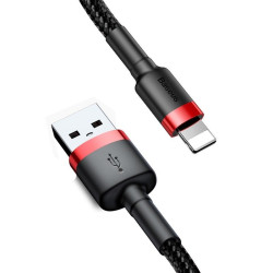Кабел BASEUS, USB - Lightning, CAFULE 2.4A (CALKLF-B19), 1 метър  Кабел BASEUS, USB - Lightning, CAFULE 2.4A (CALKLF-B19), 1 метър