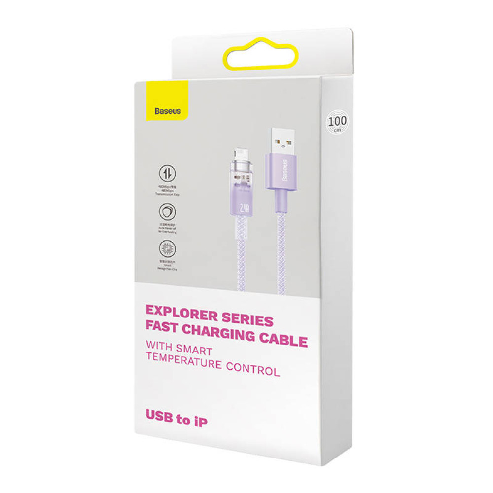 Кабел BASEUS 2.4A, USB-A - Lightning, Explorer S (CATS010105), 2 метра