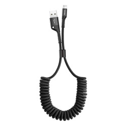 Кабел BASEUS, USB - Lightning, Fish Eye Spring 2A (CALSR-01), 1 метър Кабел BASEUS, USB - Lightning, Fish Eye Spring 2A (CALSR-01), 1 метър