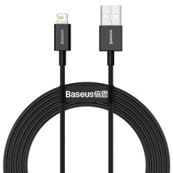 Кабел BASEUS 12W, USB - Lightning, Superior 2.4A (CALYS-C01), 2 метра Кабел BASEUS 12W, USB - Lightning, Superior 2.4A (CALYS-C01), 2 метра
