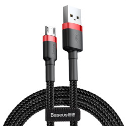 Кабел BASEUS, USB - Micro USB, Cafule 2.4A (CAMKLF-B91), 1 метър