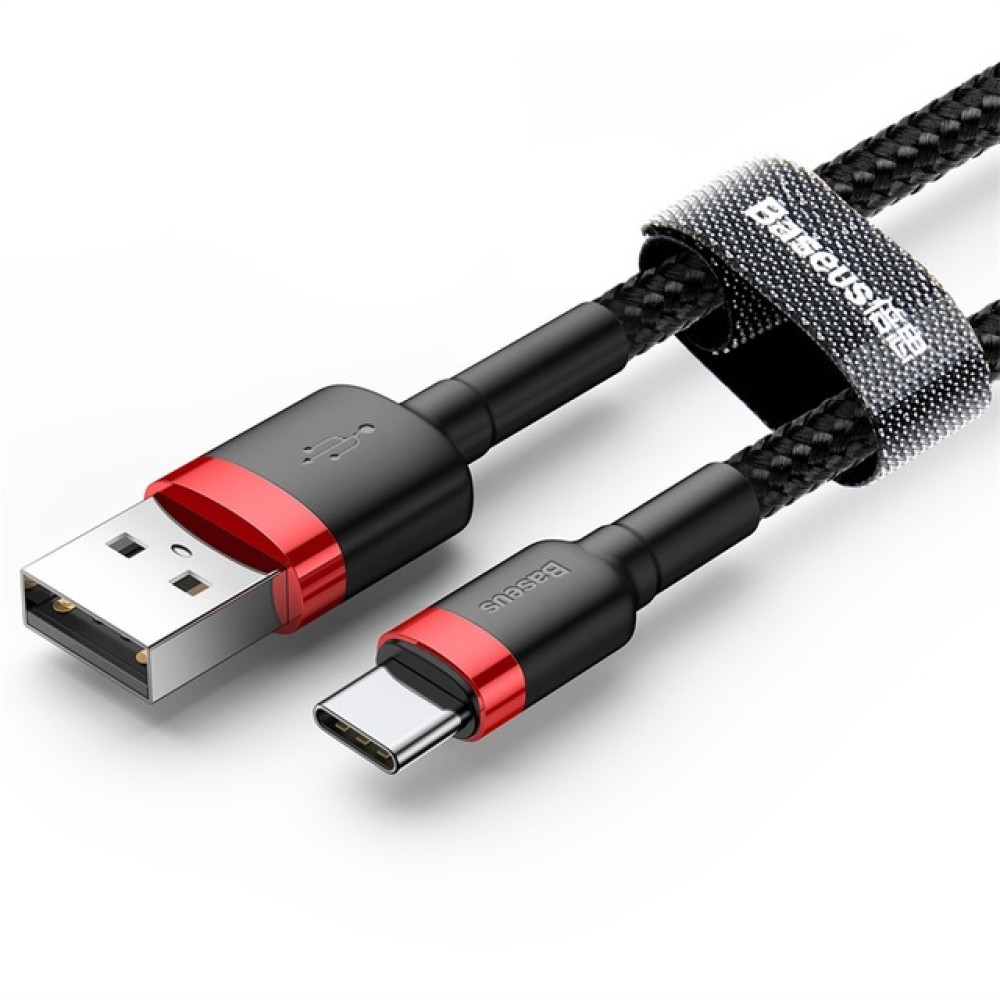 Кабел BASEUS, USB - Type-C,Cafule 3A (CATKLF-B91), 1 метър