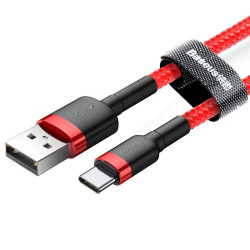 Кабел BASEUS, USB - Type-C, Cafule 2А (CATKLF-C09), 2 метра Кабел BASEUS, USB - Type-C, Cafule 2А (CATKLF-C09), 2 метра