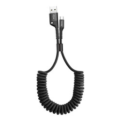 Кабел BASEUS, USB - Type-C, Fish Eye Spring 2A (CATSR-01), 1 метър Кабел BASEUS, USB - Type-C, Fish Eye Spring 2A (CATSR-01), 1 метър