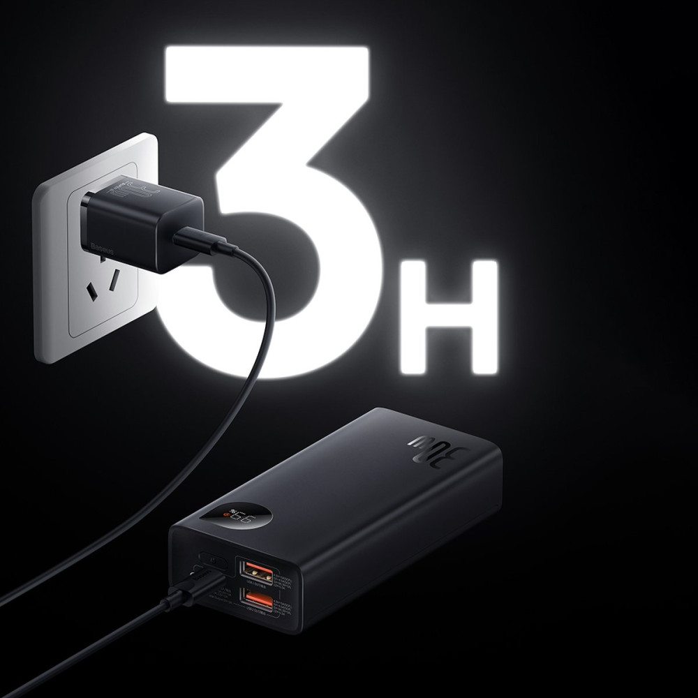 Външна батерия BASEUS - 10 000 mAh, 30W, Adaman2 (PPAD040101)