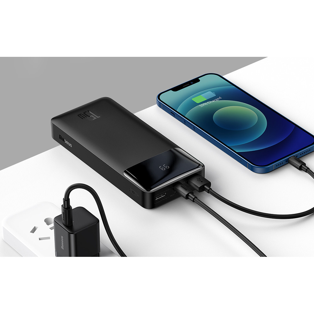 Външна батерия BASEUS - 30 000 mAh, 15W, Bipow (PPBD050201)