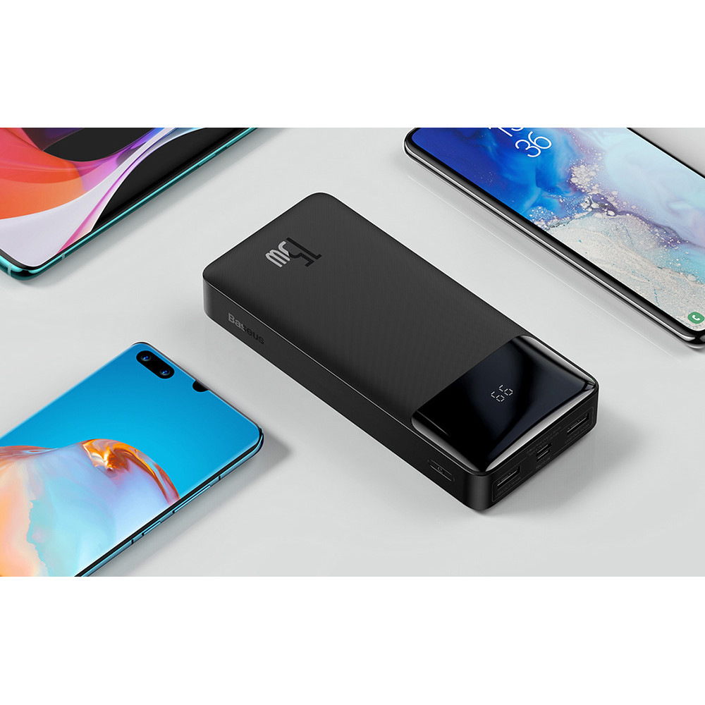 Външна батерия BASEUS - 30 000 mAh, 15W, Bipow (PPBD050201)