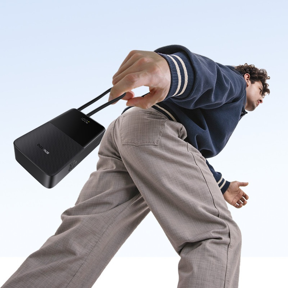  Външна батерия BASEUS - 20 000 mAh, 22.5W + вграден кабел Type-C, EnerFill Bipow2 Pro (E0027701)