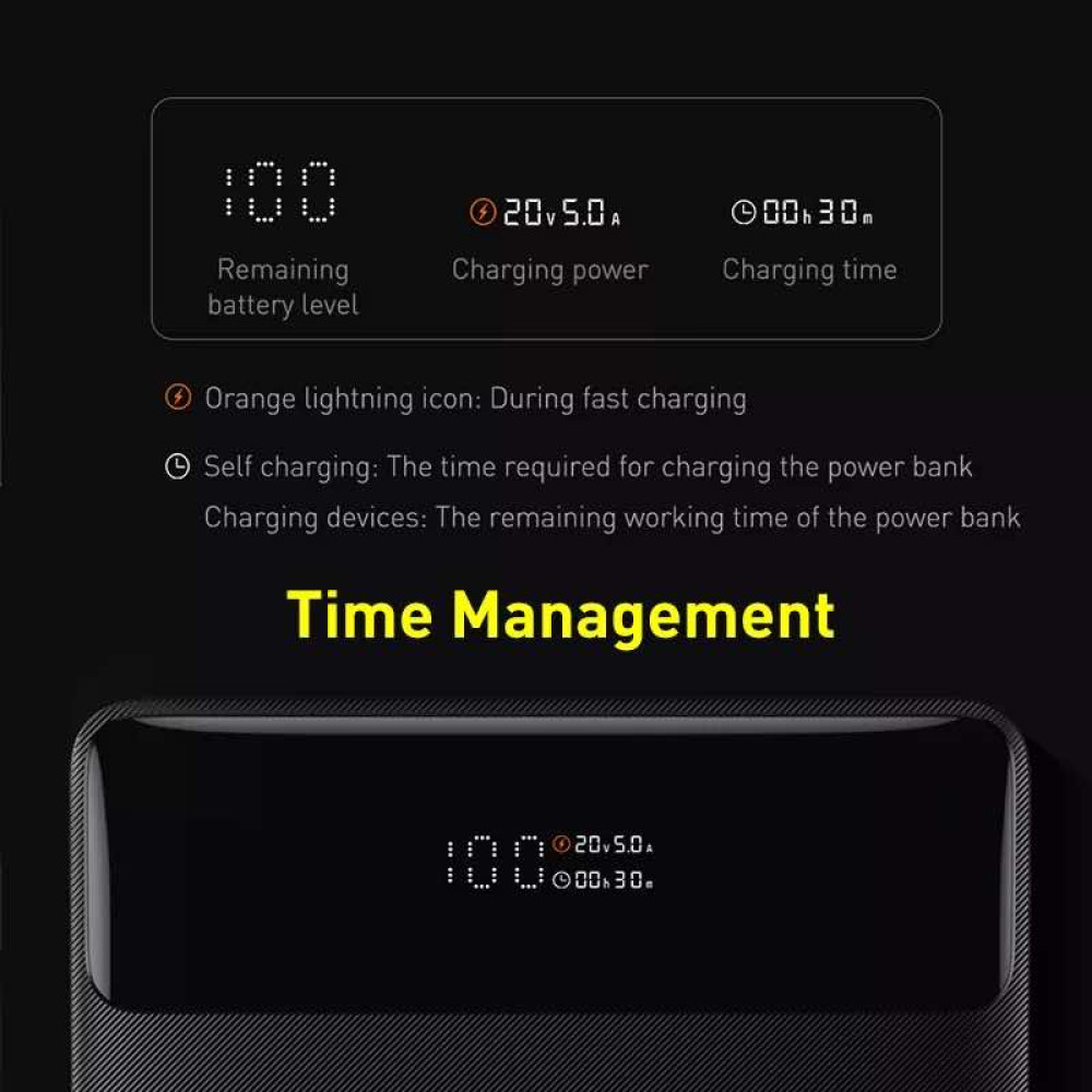  Външна батерия BASEUS - 20 000 mAh, 100W, Blade (PPBL000201)