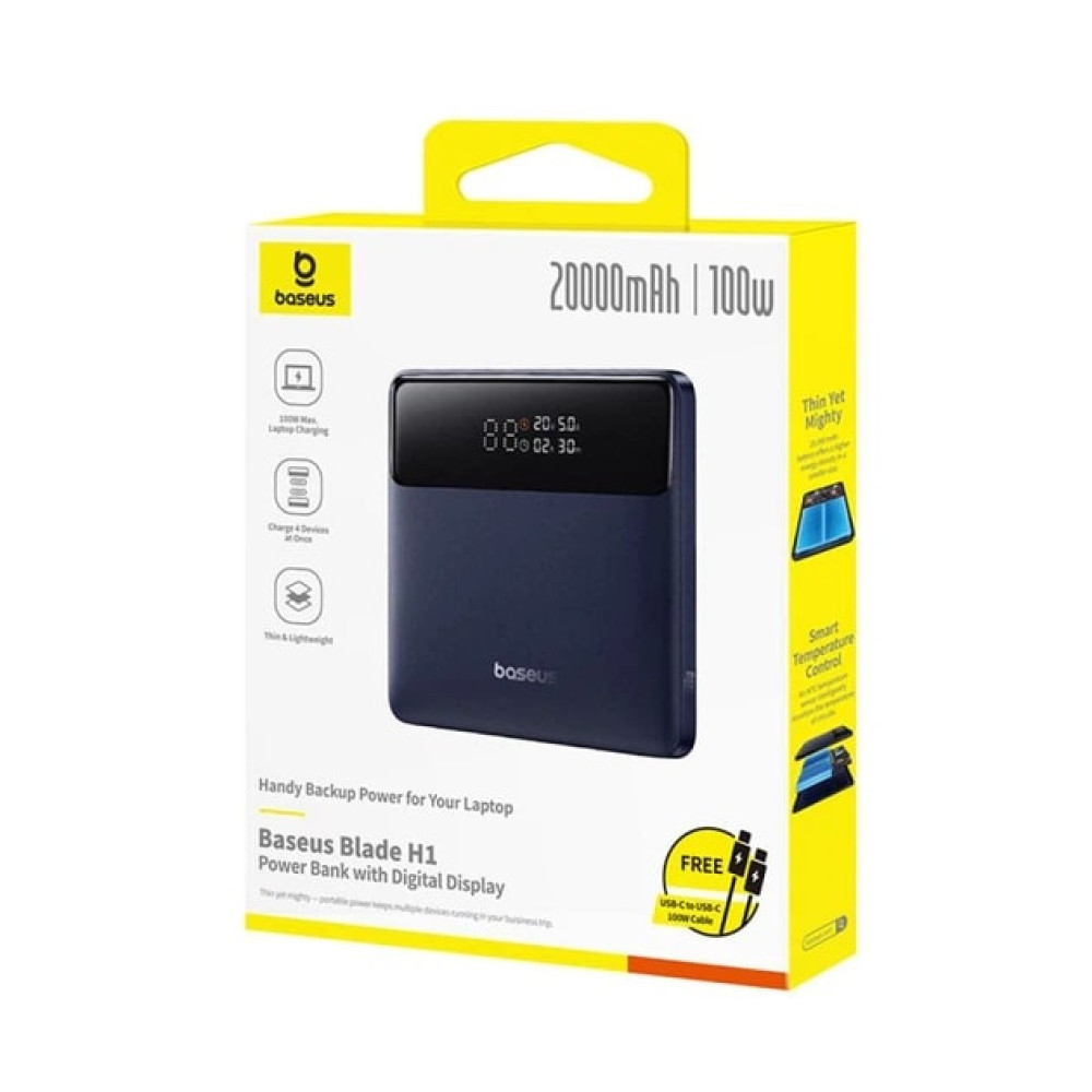 Външна батерия BASEUS - 20 000 mAh, 100W, Blade H1 (P10021604123-00) Външна батерия BASEUS - 20 000 mAh, 100W, Blade H1 (P10021604123-00)