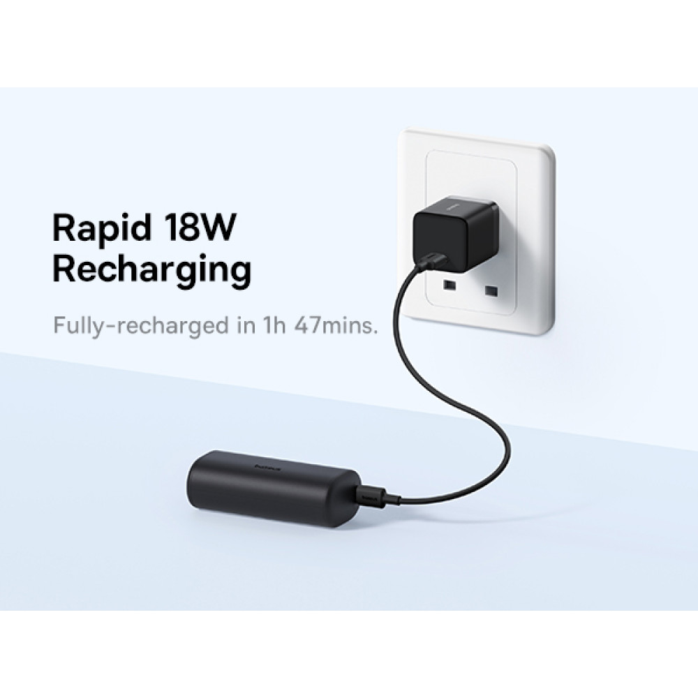 Външна батерия BASEUS Compact Series + Lightning  - 5000 mAh, 20W - (P10068307113-00)